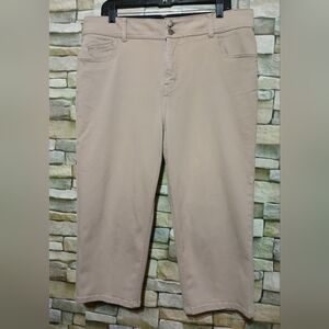 LANE BRYANT Tan Capri Jeans‎ Sz 18